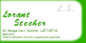 lorant stecher business card